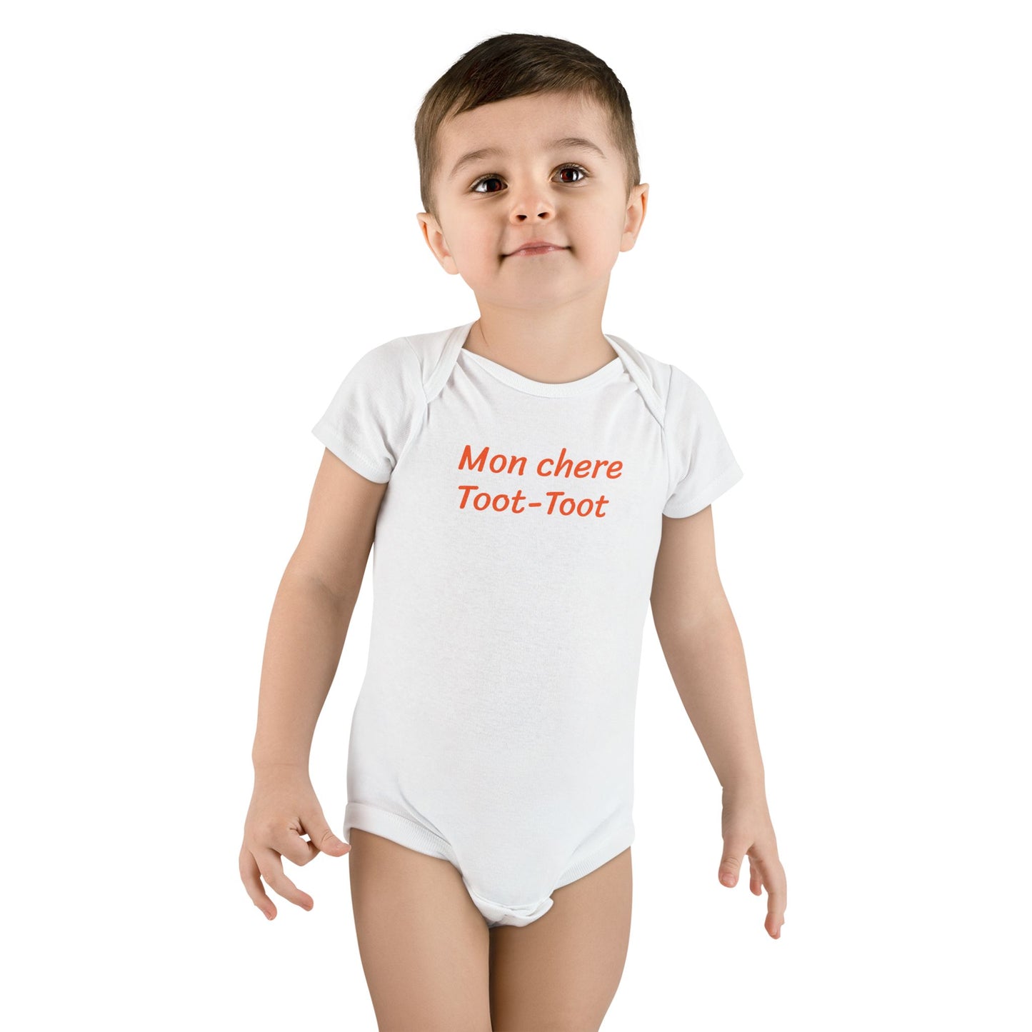Mon cheer Toot-Toot ( my everything) Wabi Sabi Baby Onesie precious for your favorite little cajan baby.